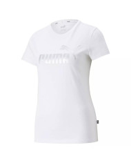 Koszulka damska Puma ESS+ METALLIC LOGO TEE 84830302 Biała - Sklep online Mastersport