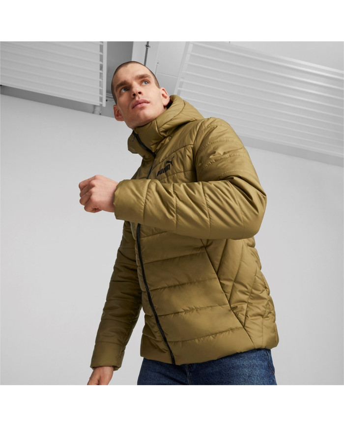Kurtka męska Puma ESS HOODED PADDED JKT 84893893 Zielona - Sklep online Mastersport