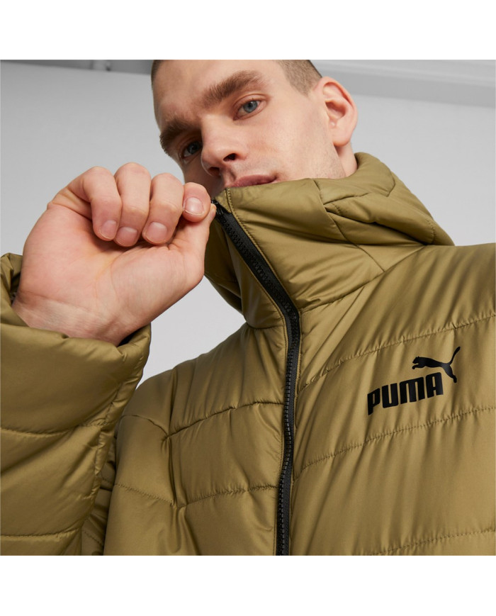 Kurtka męska Puma ESS HOODED PADDED JKT 84893893 Zielona - Sklep online Mastersport