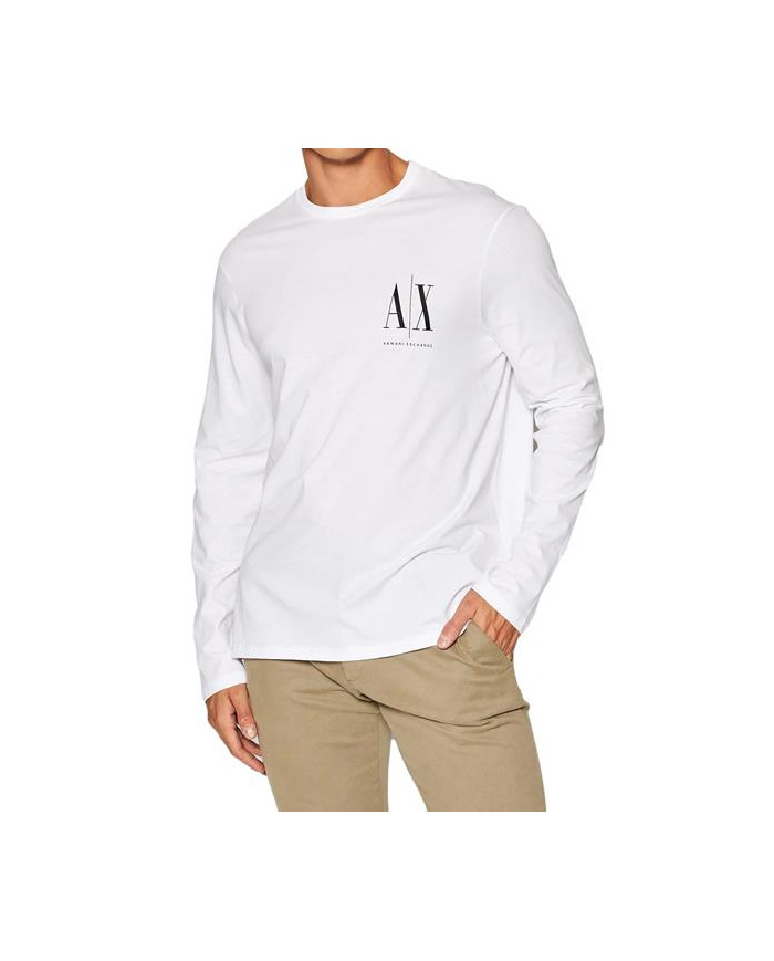 Koszulka męska Armani Exchange T-SHIRT 8NZTPL-ZJH4Z-1100 Biała - Sklep online Mastersport