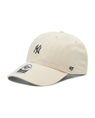 Czapka 47 Brand MLB NEW YORK YANKEES BASE RUNNER CLEAN UP B-BSRNR17GWS-NT Beżowa - Sklep online Mastersport