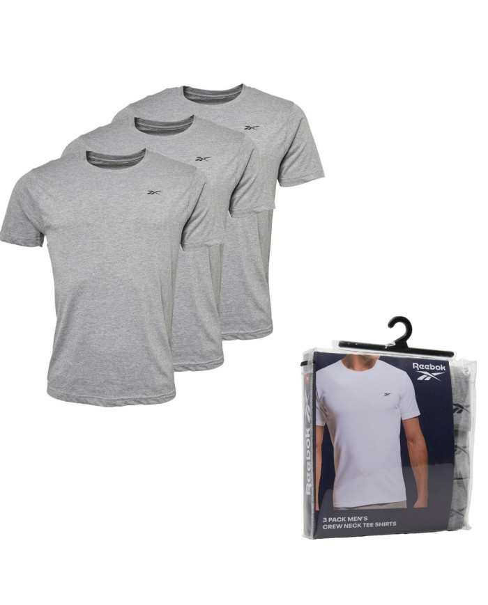 Koszulka męska Reebok CREW NECK TEE SANTO 3PACK C82730 Szara - Sklep online Mastersport