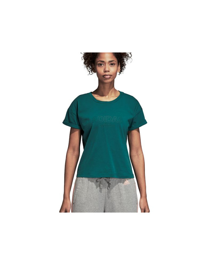 Koszulka damska adidas Performance ESS ALLCAP T CZ5694 Zielona - Sklep online Mastersport
