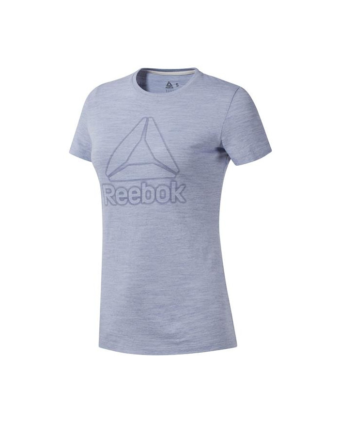 Koszulka damska Reebok TE MARBLE LOGO TEE EC2323 Niebieska - Sklep online Mastersport
