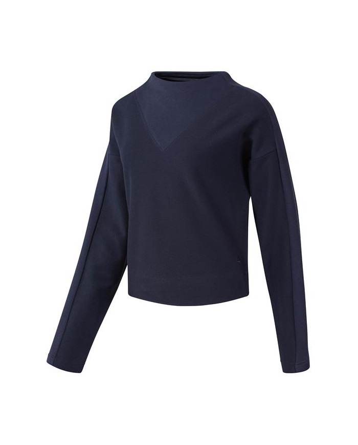 Bluza damska Reebok TE TWILL COWL NECK EC2338 Niebieska - Sklep online Mastersport