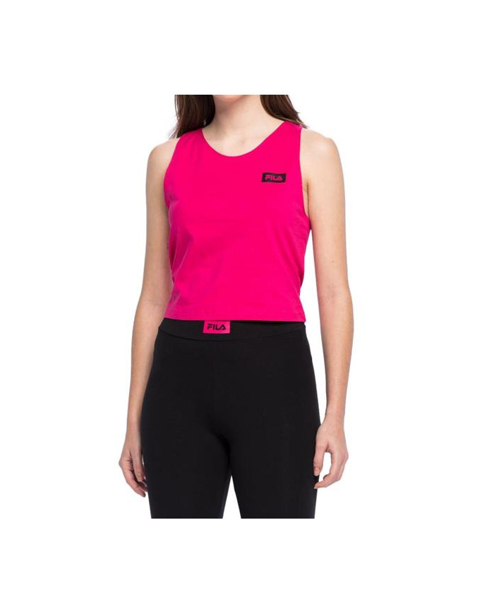 Koszulka damska Fila BASIN CROPPED TANK TOP FAW013640000 Różowa - Sklep online Mastersport