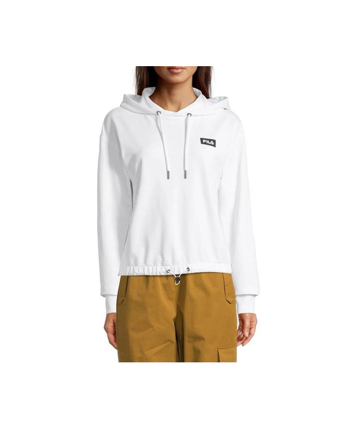 Bluza damska Fila BURDUR CROPPED HOODY FAW014410001 Biała - Sklep online Mastersport