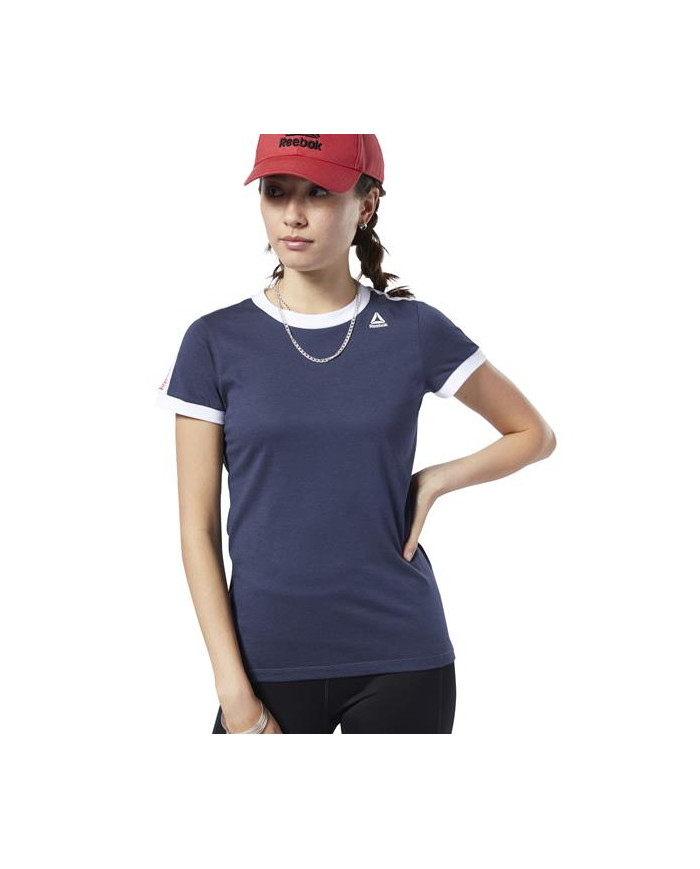 Koszulka damska Reebok LINEAR LOGO TEE FI2020 Niebieska - Sklep online Mastersport