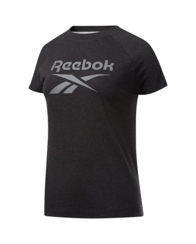 Koszulka damska Reebok TE TEXTURE LOGO TEE FK6719 Czarna - Sklep online Mastersport