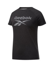 Koszulka damska Reebok TE TEXTURE LOGO TEE FK6719 Czarna - Sklep online Mastersport