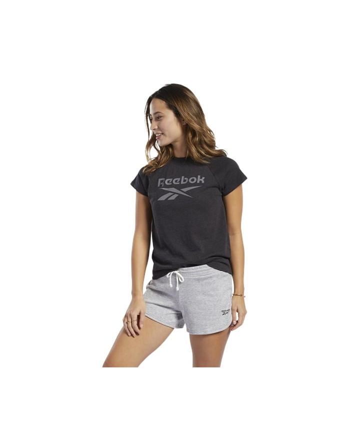 Koszulka damska Reebok TE TEXTURE LOGO TEE FK6719 Czarna - Sklep online Mastersport