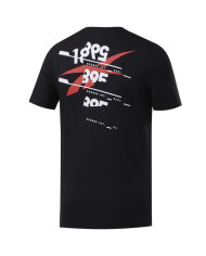 Koszulka męska Reebok TS COTTON GRAPHIC TEE FL0596 Czarna - Sklep online Mastersport