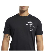 Koszulka męska Reebok TS COTTON GRAPHIC TEE FL0596 Czarna - Sklep online Mastersport