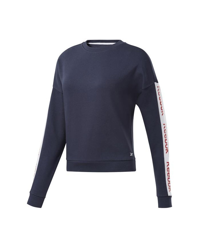Bluza damska Reebok LINEAR LOGO CREW FR8157 Niebieska - Sklep online Mastersport