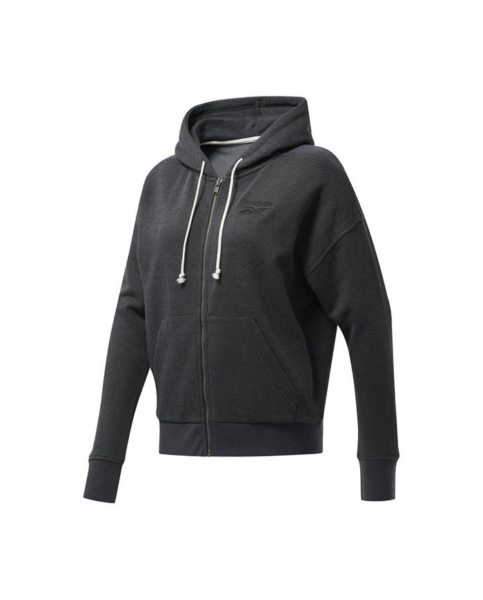 Bluza damska Reebok TE TEXTURED LOGO FU FU2241 Czarna - Sklep online Mastersport