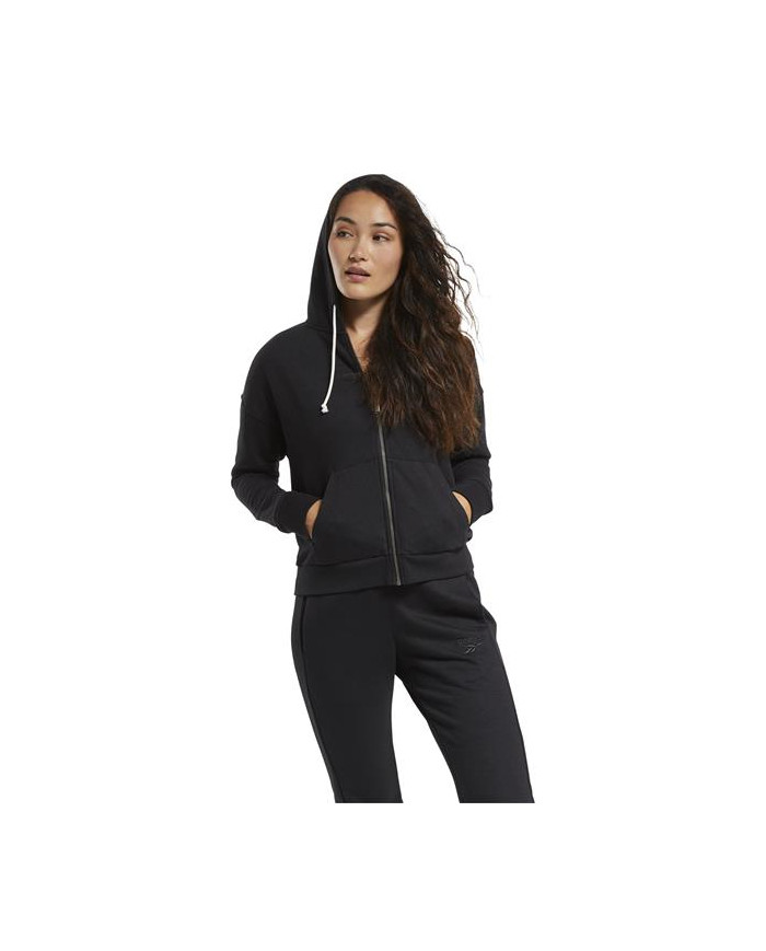 Bluza damska Reebok TE TEXTURED LOGO FU FU2241 Czarna - Sklep online Mastersport