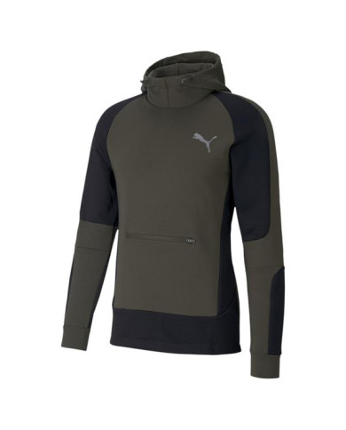 Bluza męska Puma EVOSTRIPE HOODIE 58346570 Zielona - Sklep online Mastersport
