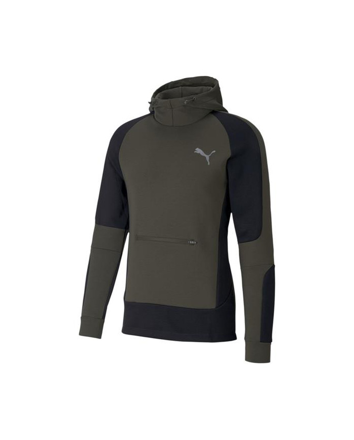 Bluza męska Puma EVOSTRIPE HOODIE 58346570 Zielona - Sklep online Mastersport