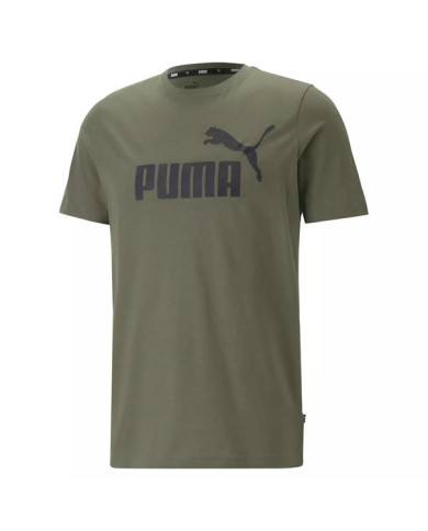 Koszulka męska Puma ESS LOGO TEE 58666736 Zielona - Sklep online Mastersport