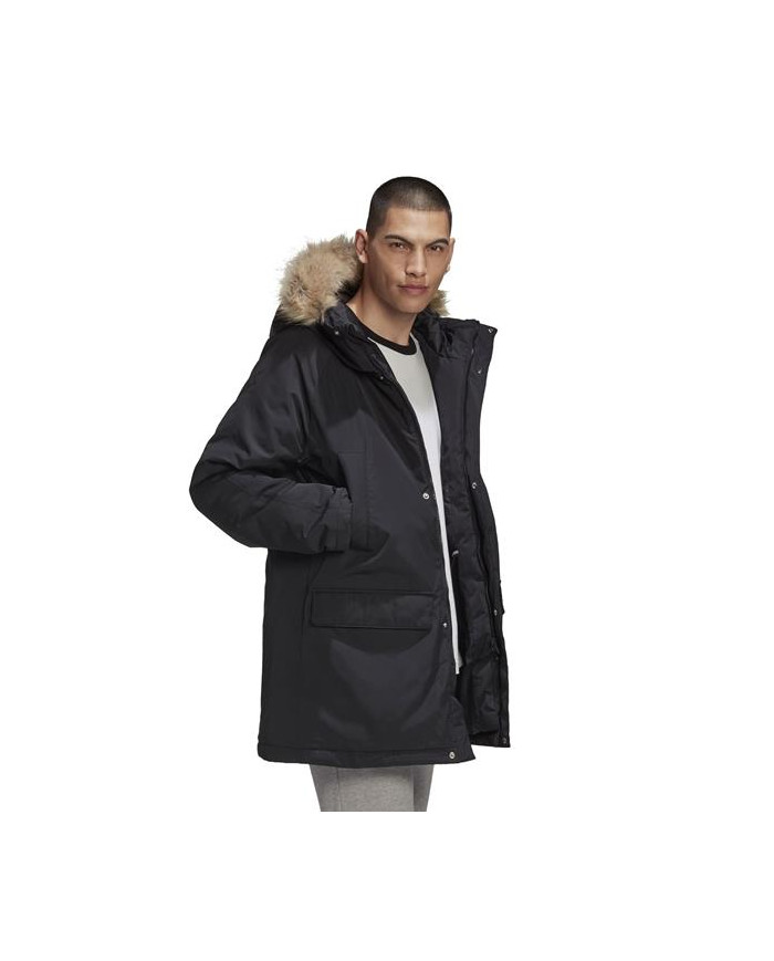 Kurtka męska adidas Originals PAD FUR PARKA GE1312 Czarna - Sklep online Mastersport