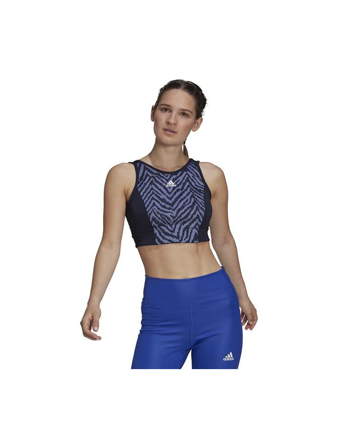 Koszulka damska adidas Performance W ZBR CROP TP GS6347 Niebieska - Sklep online Mastersport
