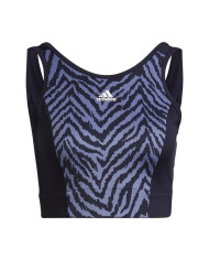 Koszulka damska adidas Performance W ZBR CROP TP GS6347 Niebieska - Sklep online Mastersport