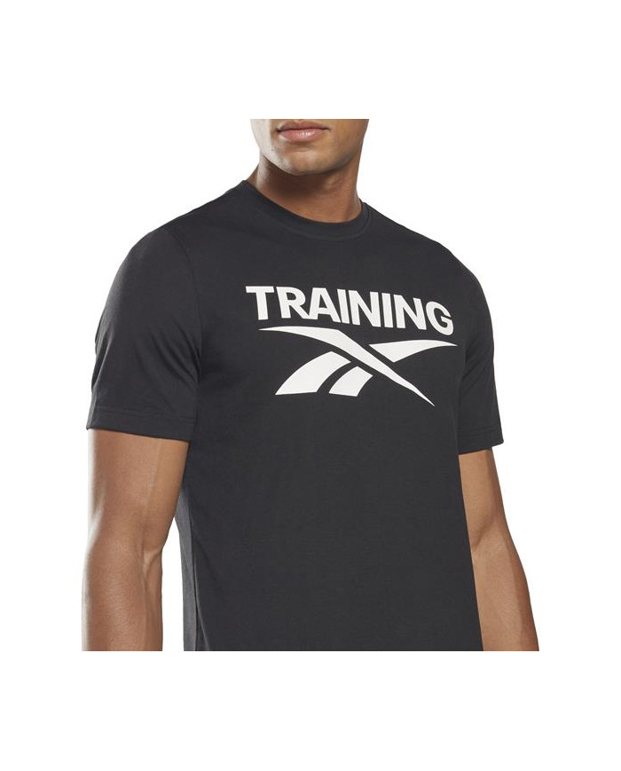 Koszulka męska Reebok GS TRAINING VECTOR HB8534 Czarna - Sklep online Mastersport