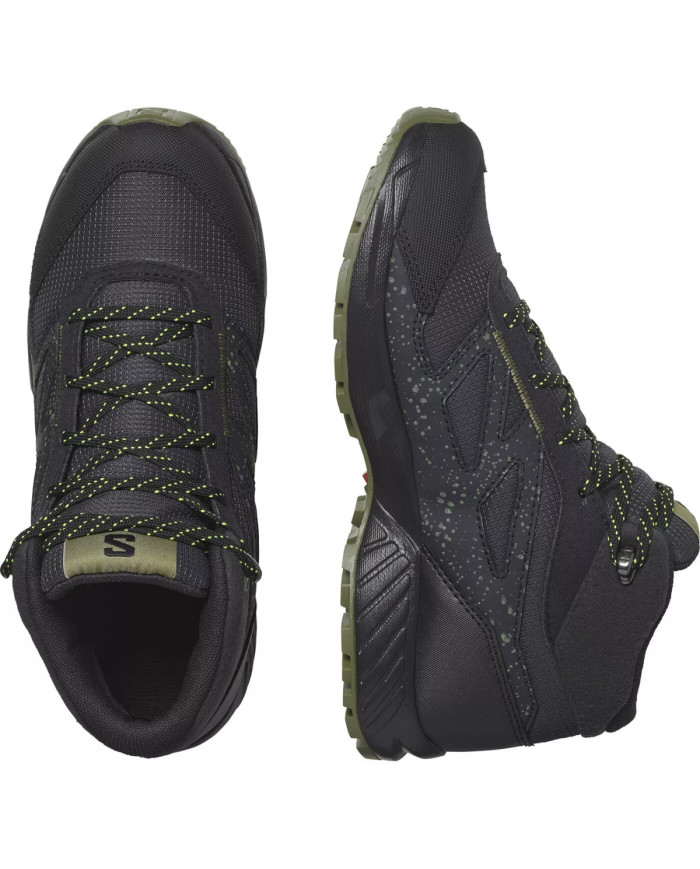 Buty dziecięce Salomon OUTWAY MID CS WP JR L47283500 Czarne - Sklep online Mastersport