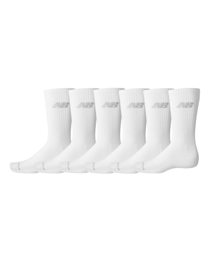 Skarpetki męskie New Balance PERFORMANCE BASIC CREW 6 PACK LAS51426WT Białe - Sklep online Mastersport