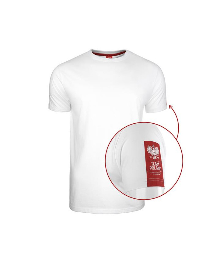 Koszulka męska Monotox TEAM POLAND LABEL WHITE M-TS-07TP-02 Biała - Sklep online Mastersport
