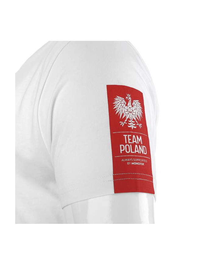 Koszulka męska Monotox TEAM POLAND LABEL WHITE M-TS-07TP-02 Biała - Sklep online Mastersport