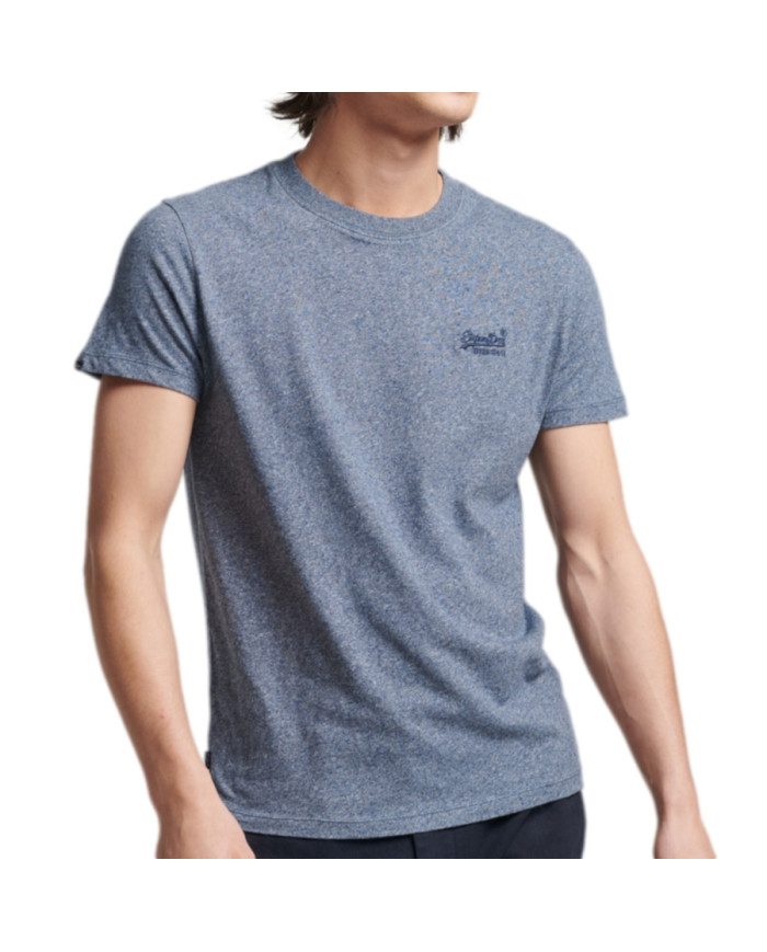 Koszulka męska Superdry VINTAGE LOGO EMB TEE M1011245A5WU Niebieska - Sklep online Mastersport