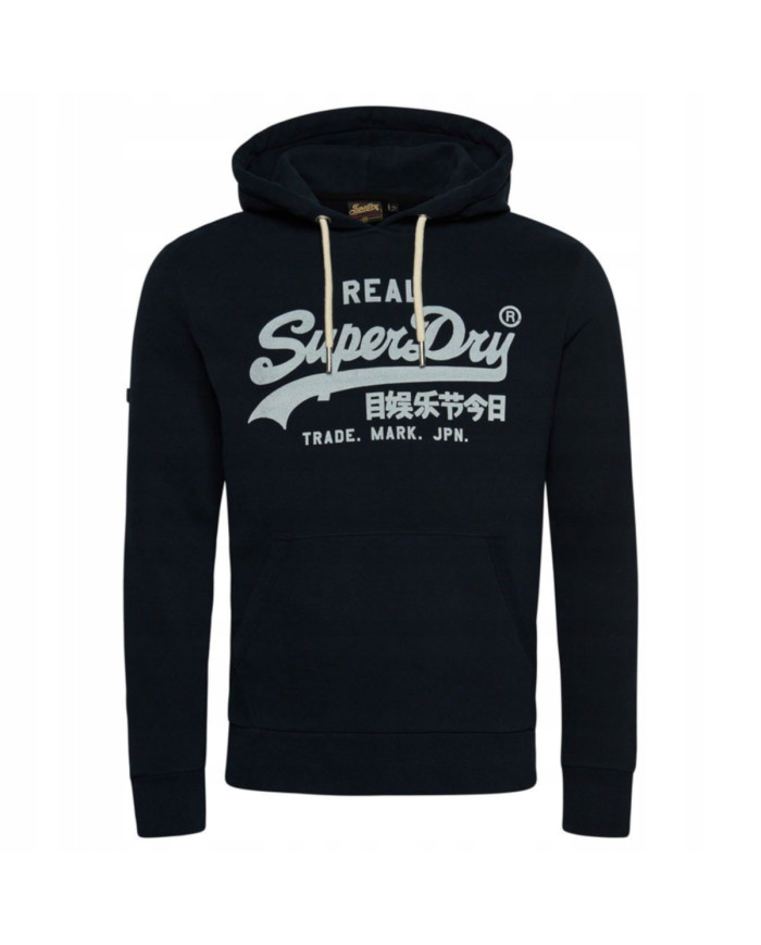 Bluza męska Superdry VINTAGE VL HOOD M2012093A98T Niebieska - Sklep online Mastersport