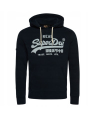 Bluza męska Superdry VINTAGE VL HOOD M2012093A98T Niebieska - Sklep online Mastersport