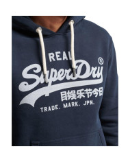 Bluza męska Superdry VINTAGE VL HOOD M2012093A98T Niebieska - Sklep online Mastersport