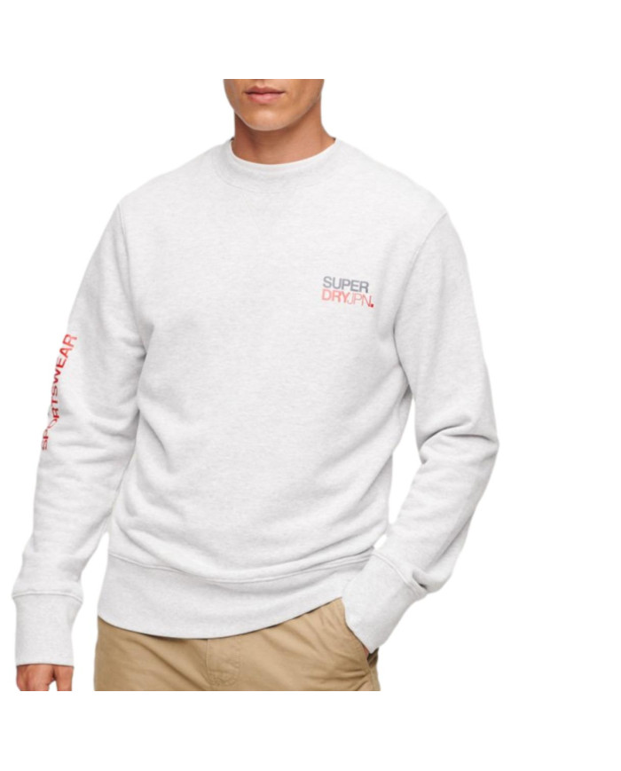 Bluza męska Superdry SPORTSWEAR LOGO LOOSE CREW M2013099AJAR Szara - Sklep online Mastersport