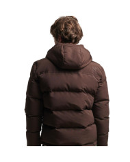 Kurtka męska Superdry EVEREST SHORT HOODED PUFFER M501174304O Brązowa - Sklep online Mastersport