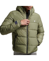 Kurtka męska Superdry HOODED SPORTS PUFFR JACKET M5011827A8MI Zielona - Sklep online Mastersport