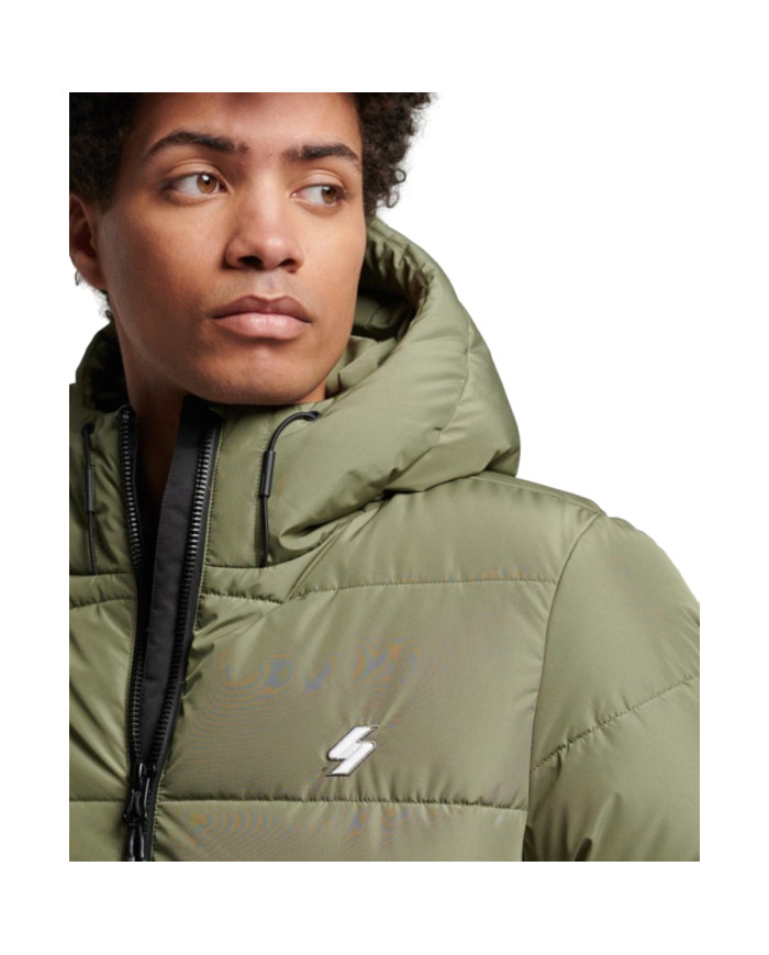 Kurtka męska Superdry HOODED SPORTS PUFFR JACKET M5011827A8MI Zielona - Sklep online Mastersport