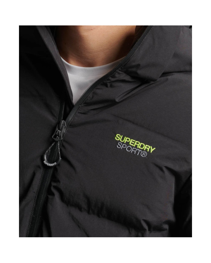 Kurtka męska Superdry HOODED BOXY PUFFER JACKET MS311478A02A Czarna - Sklep online Mastersport