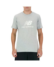 Koszulka męska New Balance S/S NEW BALANCE STACKED LO AG MT41502AG Szara - Sklep online Mastersport