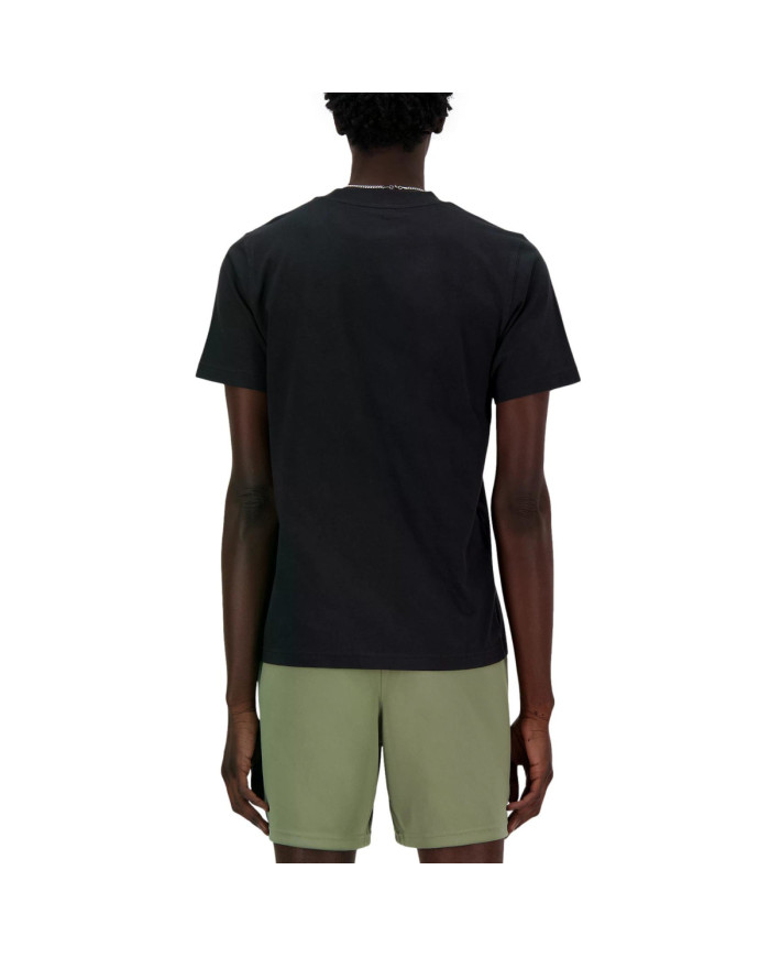 Koszulka męska New Balance S/S NEW BALANCE STACKED LO BK MT41502BK Czarna - Sklep online Mastersport