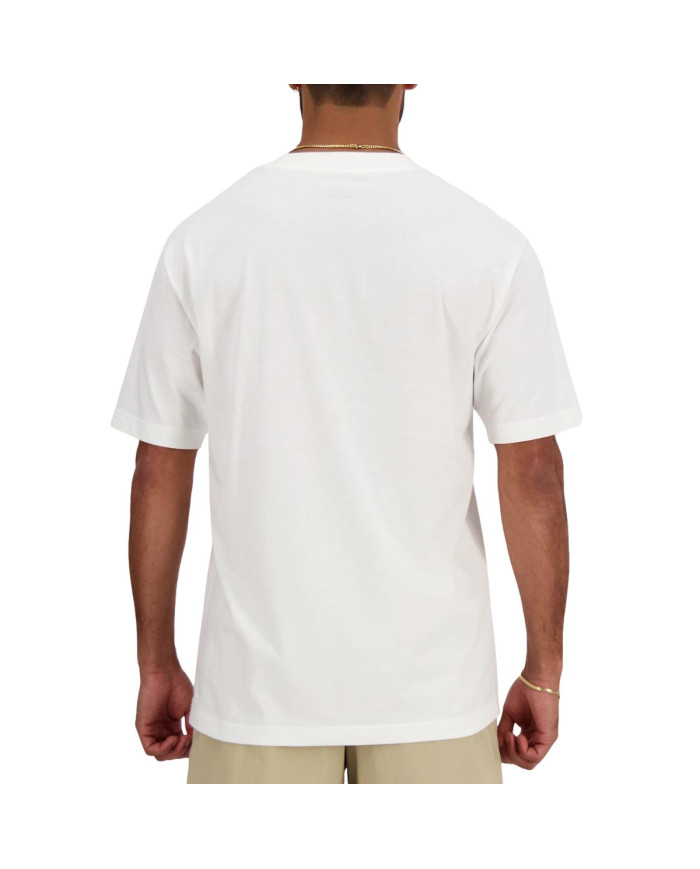 Koszulka męska New Balance S/S NEW BALANCE SMALL LOGO MT41509WT Biała - Sklep online Mastersport