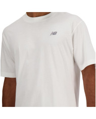 Koszulka męska New Balance S/S NEW BALANCE SMALL LOGO MT41509WT Biała - Sklep online Mastersport