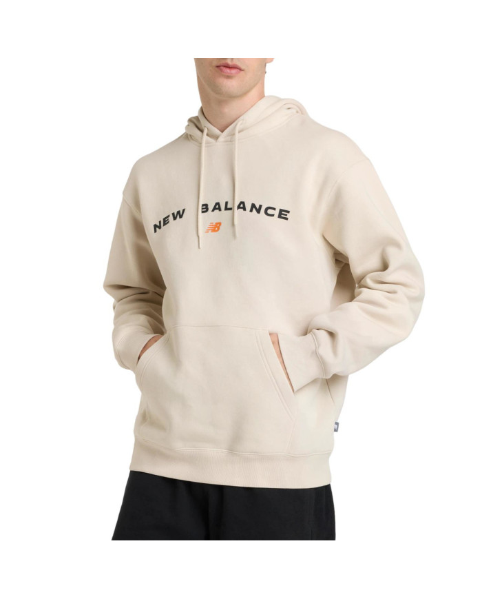 Bluza męska New Balance REIMAGINED FLEECE GRAPHIC HOOD MT51516TWF Beżowa - Sklep online Mastersport