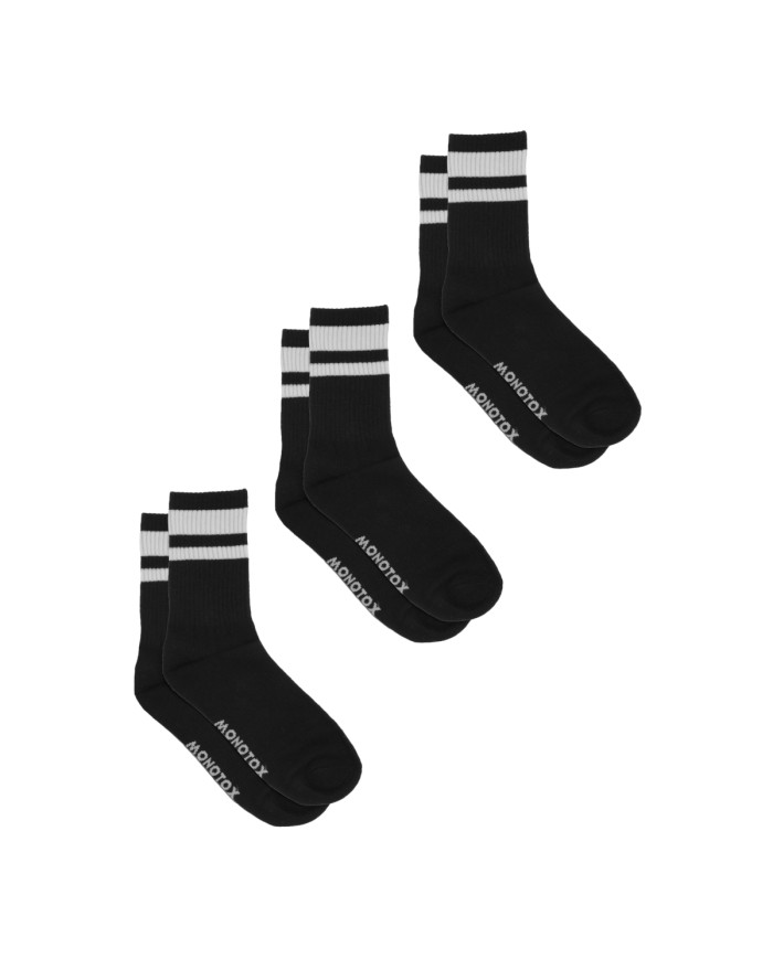 Skarpetki męskie Monotox HIGH STRIPES MONO 3 MX11018 Czarne - Sklep online Mastersport