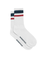 Skarpetki męskie Monotox HIGH STRIPES COLOR 6 MX11019 Białe - Sklep online Mastersport