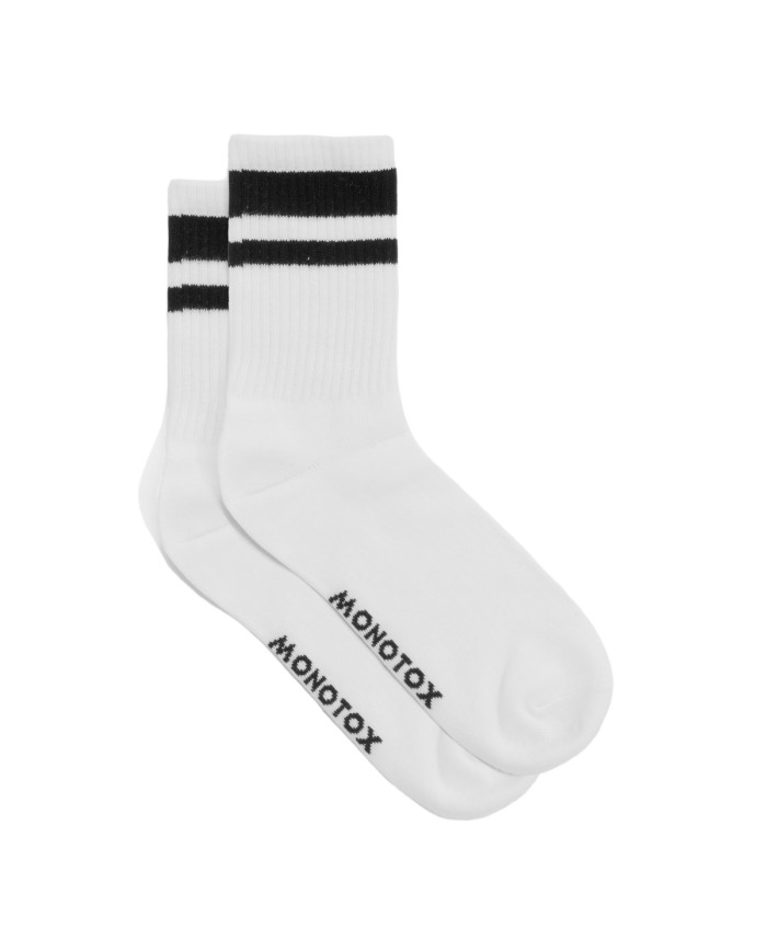 Skarpetki męskie Monotox HIGH STRIPES COLOR 6 MX11019 Białe - Sklep online Mastersport