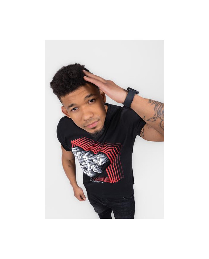 Koszulka męska Monotox NEVER GIVE UP BLACK MX22073 Czarna - Sklep online Mastersport