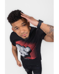 Koszulka męska Monotox NEVER GIVE UP BLACK MX22073 Czarna - Sklep online Mastersport